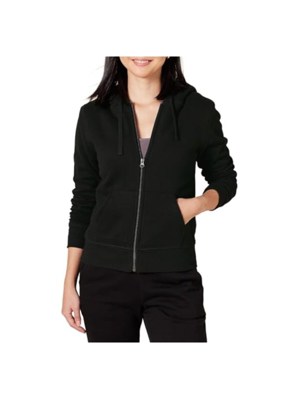 Sherpa Lined Fleece Full Zip Hoodie Plus Size Women's